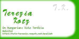 terezia kotz business card